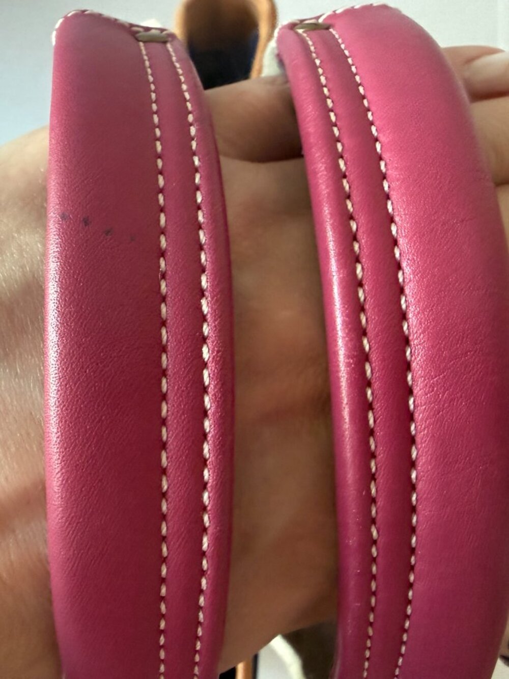 Coach Y2K Hamptons Weekend Denim Shoulder Tote B04M-4498 Pink Leather Trim - Picture 5 of 12